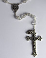 Vienna Collection Austrian Crystal 7mm Clear Double Capped Bead Rosary