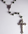 Vienna Collection Austrian Crystal 7mm Emerald Double Capped Bead Rosary