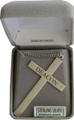 Deacon Sterling Silver Cross on 24" Stainless Chain