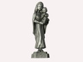 Madonna and Child pewter statue