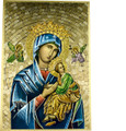 Our Lady of Perpetual Help Mosaic Wall Plaque