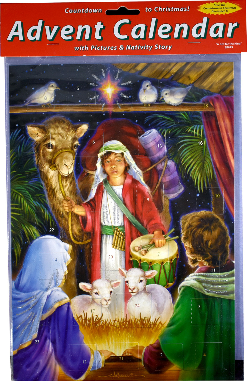 A Gift for the King Advent Calendar with Pictures and Nativity Story