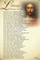 Litany of the Holy Name
front of card
