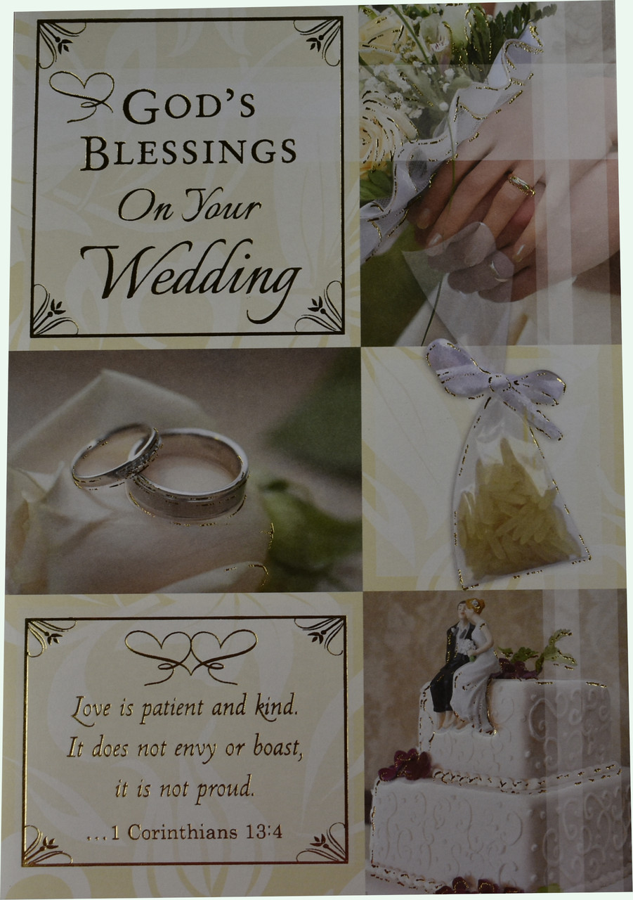 God's Blessings On Your Wedding 1st Corinthians Greeting Card Our