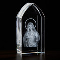 Immaculate Heart of Mary Etched Glass stand