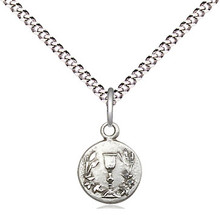 Communion chalice sterling medal on 18" stainless chain