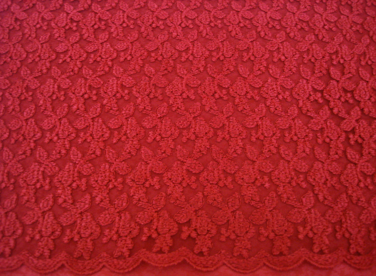 Scarlet Red Lace - Sew Much Fabric