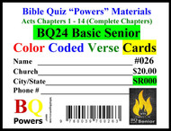 026) 2024 BASIC Senior Color Coded Verse Cards