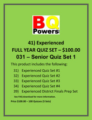 041d) 2024 Experienced Full Year Quiz Sets - Downloadable Copy