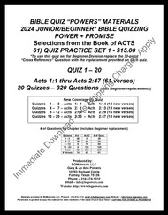 061d) 2024 Junior/Beginner Quiz Set 1 - Acts 2:47 (61 Verses) Download