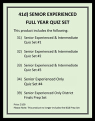 2027 Senior (Experienced) Full Year Quiz Sets - Downloadable Copy