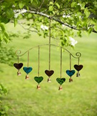 Heart with Bells Wind Chime