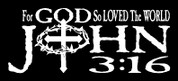 For GOD so Loved the World - John 3:16 (Car Decal)