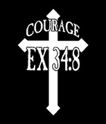 COURAGE - Exodus 34:8 (Car Decal)