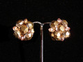 Aurum Rhinestone Bead Clipback Earrings