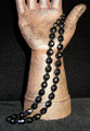 Black Glass Adjustable Length Beaded Necklace