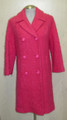 Pink Double Breasted Bouclé Vintage Coat