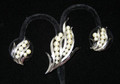 Trifari Faux Pearl Pin and Earring Set
