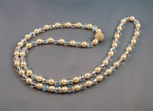 Joan Rivers Pearl and Crystal Necklace 