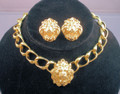 Lionhead Necklace and Earring Set