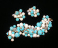 Turquoise, Pearl, & Crystal Bracelet Set