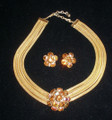 Topaz & Gold Necklace Set