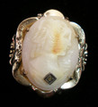 Coro Carved Shell Cameo Pin