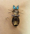 Rhinestone Kitty Pin