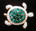 Rhinestone Turtle Pin