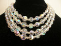 4 Strand AB Crystal Necklace