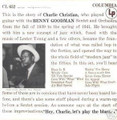 CHARLIE CHRISTIAN/BENNY GOODMAN SEXTET & ORCHESTRA-LP