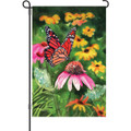 Cone Flowers and Monarch: Garden Flag