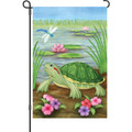 51027  Turtle at the Pond: Garden Flag (51027)