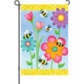 Bees and Flowers: Garden Flag
