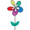 - Rainbow Flower , Whirly Wing Flower Spinners (25042)