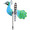 25184 Peacock 19.5": Petite Wind Spinner (25184)