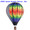 25893 Double Chevron Rainbow 26" Hot Air Balloons (25893)