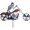 Skeleton Motorcycle 37" , Motorcycle Wind Spinner (26913)
