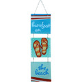 Barefoot on the Beach:  Glass Tri-Panel Expressions