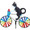 Tuxedo Cat 20"   Bicycle Spinners (26859)