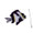 26501  Black & White Swimming Fish (26501)