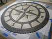 Handcrafted Porcelain Tile Classic Compass Rose Mosaic Medallion Made in USA 