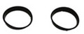 Headlight Bezel Pair, Black, 97-06 TJ