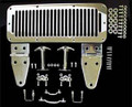 HOOD SET, STAINLESS (78-95 CJ,