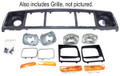 HEADER PANEL KIT,CHROME/BLACK