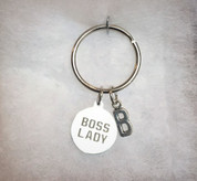 Boss Lady Round Pendant Key Chain
