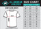 This size chart is good for regular, v-neck and sleeveless. 
