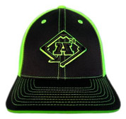 A3 Hat - BLACK/NEON GREEN #23