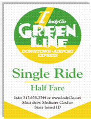 Green Line One Trip -  Half Fare