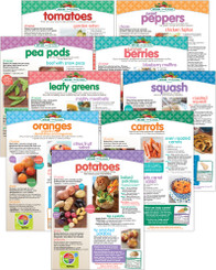Set of Fruit and Vegetable Recipe Sheets 